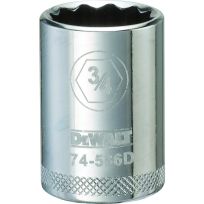 DEWALT 12-Point 1/2 IN Drive Socket, SAE, DWMT74586OSP, 3/4 IN