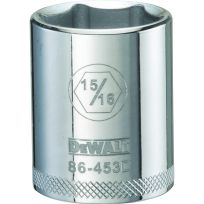 DEWALT 6-Point 1/2 IN Drive Socket, SAE, DWMT86453OSP, 15/16 IN