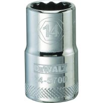 DEWALT 12-Point 1/2 IN Drive Socket, DWMT74570OSP, 14 mm