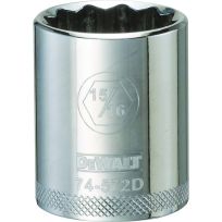 DEWALT 12-Point 1/2 IN Drive Socket, SAE, DWMT74572OSP, 15/16 IN