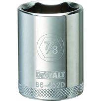 DEWALT 6-Point 1/2 IN Drive Socket, SAE, DWMT86452OSP, 7/8 IN