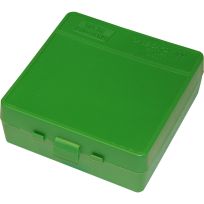 MTM CASE-GARD Ammo Box 100 Round Flip-Top 41 44 45 LC, Green, P-100-44-10