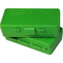 MTM CASE-GARD Ammo Box 50 Round Flip-Top 40 10mm 45 ACP, Green, P50-45-10