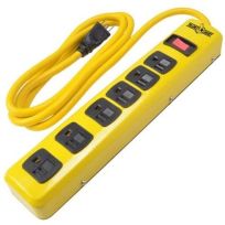 Yellow Jacket Heavy Duty Industrial Metal Workshop Strip 6-Outlet, 5139N