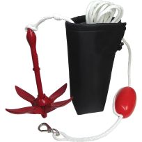 Shoreline Marine Small Craft Anchor W Bag, Line & Float, 3.5 LB, 65167