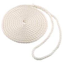 Shoreline Marine Twisted Nylon Dock Line, White, 59104, 3/8 IN x 15 FT