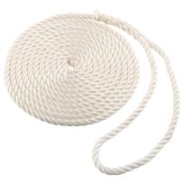 Shoreline Marine Twisted Nylon Dock Line, White, 59109, 1/2 IN x 25 FT