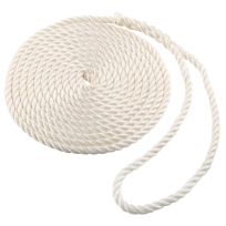 Shoreline Marine Twisted Nylon Dock Line, White, 59133, 3/8 IN x 10 FT