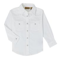 Wrangler Girl's Girls Long Sleeve White Snap Shirt