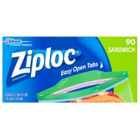 Ziploc® Sandwich Bags with New Grip 'n Seal Technology, 90-Count, 71147