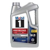 Mobil 1™ High Mileage Full-Synthetic Motor Oil, 5W-20, 120768, 5 Quart