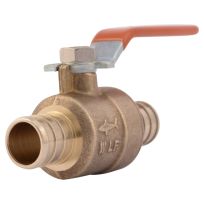 SharkBite Brass Full Port Barb Ball Valve, 3/4 IN, 22462LFA