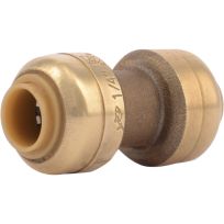 SharkBite Push-to-Connect Brass Coupling, 1/4 IN, U004LFA