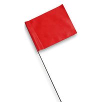 Blackburn Vinyl Flag with 30 Inch Wire Staff, Red, 25-Pack, 230WF, 2.5 IN x 3.5 IN