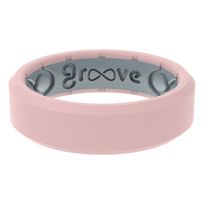 Groove Life Edge Thin Rose Quartz, R7-102-06, Ring Size 6