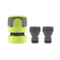 Flexzilla Garden Hose Quick-Connect Fitting Coupler & Plug Kit, ZillaGreen, 3-Piece, HFZGAK12