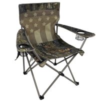 BLACK SIERRA EQUIPMENT® Freedom Camo XL Patriotic Chair, PQACH-006-FLGEV