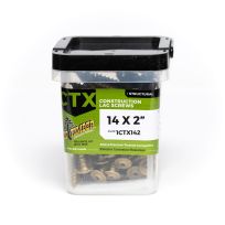 BIG TIMBER® Bronze T-25 Lag Screw, 100-Count Bucket, CTX142-100, #14 x 2 IN