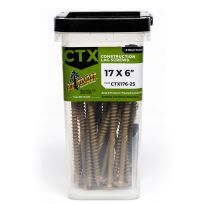 BIG TIMBER® Bronze T-40 Lag Screw, 25-Count Bucket, CTX176-25, #17 x 6 IN