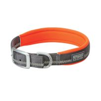 TERRAIN D.O.G. Reflective Neoprene Lined Dog Collar, 07007-16-19-77, Gray / Orange, 19 IN