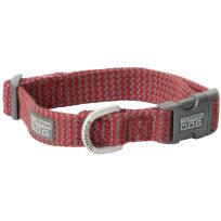 TERRAIN D.O.G. Bamboo Adjustable Snap-N-Go Collar, 07097-50-128, Red / Gray, Medium