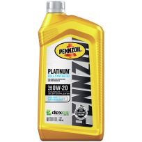 PENNZOIL® Motor Oil Platinum Full Synthetic SAE 0W-20, 550036541, 1 Quart