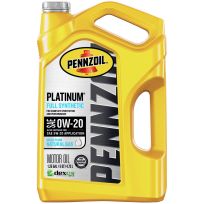 PENNZOIL® Motor Oil Platinum Full Synthetic SAE 0W-20, 550046127, 5 Quart