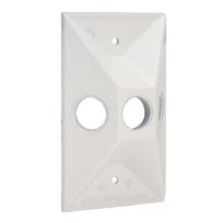 Bell Three Hole, Rectangular Cover, White Shrinkwrapped, 5189-1