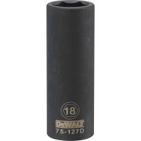 DEWALT 1/2 IN Drive 6-Point Deep Impact Socket, DWMT75127OSP, 1/2 IN