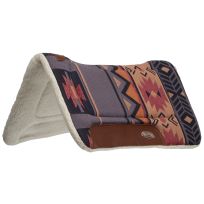 WEAVER LEATHER™ All Purpose Contoured Saddle Pad, 36055-4566-384, Aztec-Canyon Sunset / Crown Blue, 30 IN x 30 IN