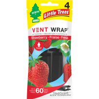 Little Trees Air Freshener, Strawberry Vent Wrap, 4-Count, CTK-52736-24