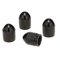 slime® Anodized Aluminum Tire Valve Caps, 4-Pack, 20132, Black