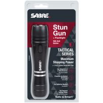 Sabre 2-in-1 Tactical Series Stun Gun with LED Flashlight, S-3000SF, Black