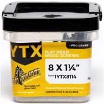 BIG TIMBER® Gold T-20 Flat Head Screw, 237-Count Bucket, 1YTX8114, #8 x 1-1/4 IN