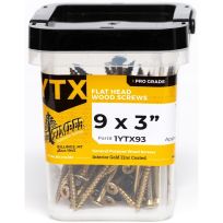 BIG TIMBER® Gold T-25 Flat Head Screw, 82-Count Bucket, 1YTX93, #9 x 3 IN