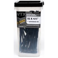 BIG TIMBER® Black T-30 Wafer Head Screw, 25-Count Bucket, WTX15412-25, #15 x 4-1/2 IN