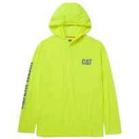 CAT® Men's Hi Vis UPF Hooded Banner Long Sleeve T-Shirt