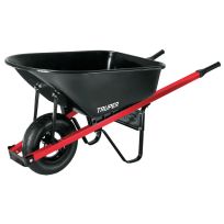 Tru Tough Steel Tray Landscaper Wheelbarrow, 6 CU FT, 30354