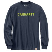 Carhartt Men's Loose Fit Heavyweight Long-Sleeve Logo Graphic T-Shirt