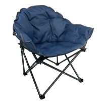 BLACK SIERRA EQUIPMENT® Deluxe Padded Club Chair, QACH-015-DEN-BSE, Dark Denim