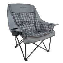 BLACK SIERRA EQUIPMENT® Big Bear XL Padded Chair, QACH-016C-GRY-BSE, Gray Check