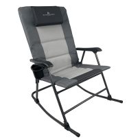 BLACK SIERRA EQUIPMENT® Leanback XL Padded Rocker Chair, RKCH-003-GRY-BSE, Gray
