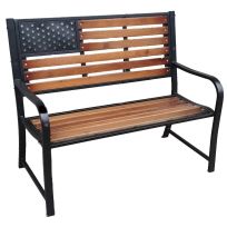 Backyard Expressions Flag Bench, 911388