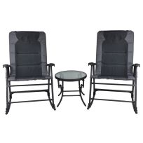 Backyard Expressions Three-piece Rocking Set, 911408, Black