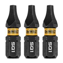 DEWALT Flextorq Bit, 1" Square #1, 3-Pack, DWAF1SQ1IR3