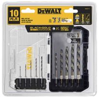 DEWALT Black and Gold Hex Shank Drill Bit Set, 10-Piece, DWAH1110