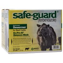 RANCHER'S CHOICE® Safe-Guard Medicated Dewormer for Beef Cattle (20% Protein Block), B9705, 25 LB
