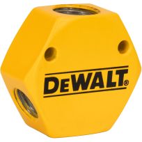 DEWALT 3-Way 3/8" FNPT Inlet Hockey Puck Flat Manifold with 3-1/4" FNPT Outlets, DXCM041-0116