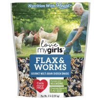 Love My Girls™ Flax & Worms Corn-Free Gourmet Chicken Snacks, 15195, 5 LB