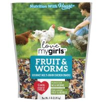 Love My Girls™ Fruit & Worms Corn-Free Gourmet Chicken Snacks, 15196, 5 LB